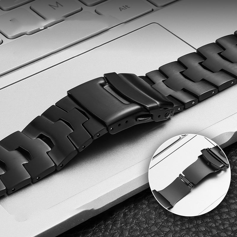 Oracle double safety buckle watch titanium belt