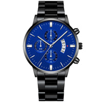 Men's Fashion Simple Calendar Steel Band Large Dial Watch