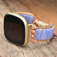 Vintage Strap for Fitbit Versa 2 3 Wristaband Band For Women Adjustable Patchwork Stone Weave Bracelet Accessory