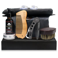 Man Hair Beard Shaving Set Bathroom Tool Brush Comb Shaving Scissors Clean Styling Set