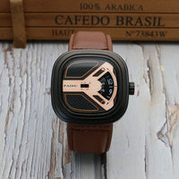 Men's Fashion Watch All Match Leather Belt Quartz Watch