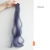 Color Wigs Female Long Hair Highlighting Gradient Invisible Curly Hair