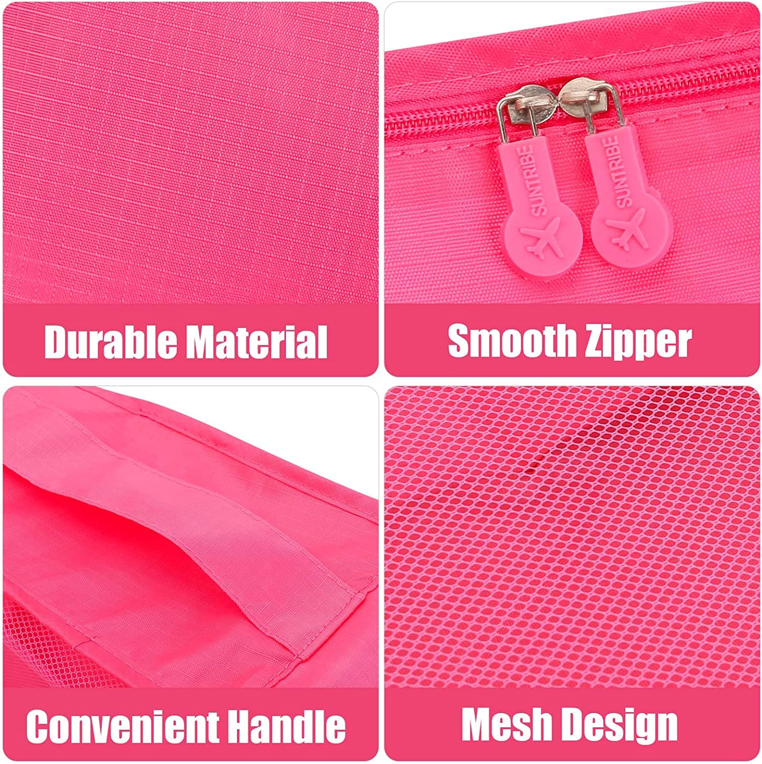 GUMTAPE Travel Organiser Packing Bags,6 PCS Travel Packing Cubes Set for Clothes Travel Luggage Organizers Storage Bags