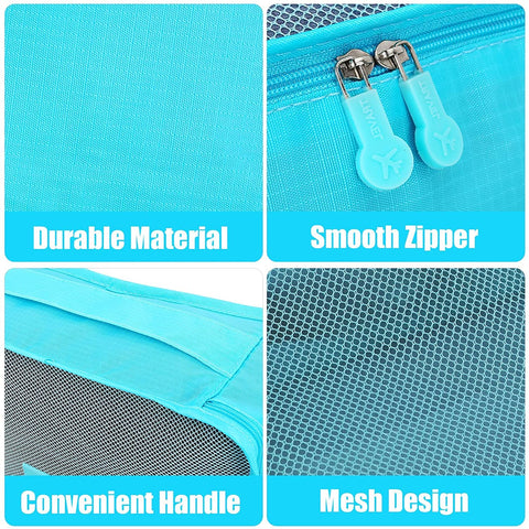 GUMTAPE Travel Organiser Packing Bags,6 PCS Travel Packing Cubes Set for Clothes Travel Luggage Organizers Storage Bags