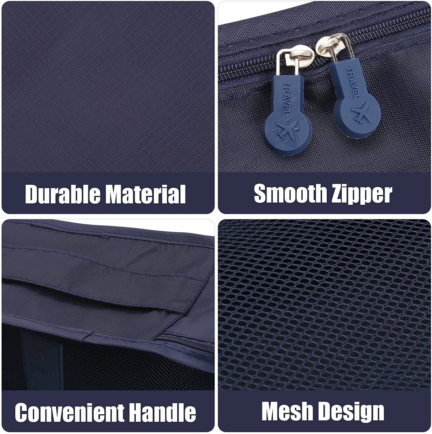 GUMTAPE Travel Organiser Packing Bags,6 PCS Travel Packing Cubes Set for Clothes Travel Luggage Organizers Storage Bags
