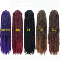 Crochet Braid Hair Synthetic Black Brown Senegalese Twist Crochet Twist Braids For Women