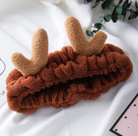 Korean version of cute selling antlers wash face with Japanese soft plush Christmas moose headband hair band hair accessories