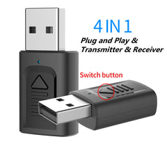 Four-in-one USB Audio Transmitter Receiver