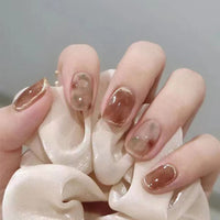 Handmade Camellia Wearing Nail Art Fake Nails Removable