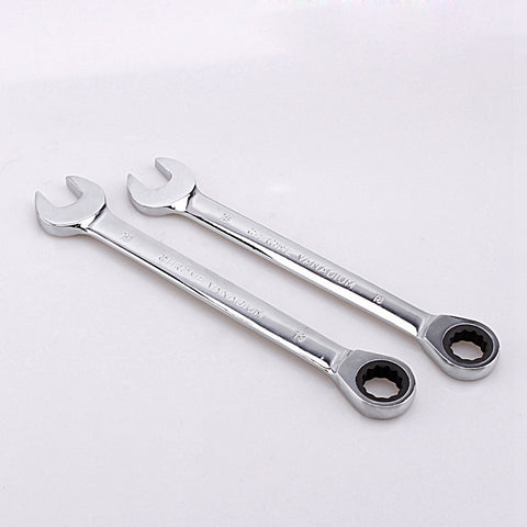 12pcs Fixed Spanners Ratchet Wrench Kit, High-Torque Hand Tool Set For Garage, Workshop & Household Repairs