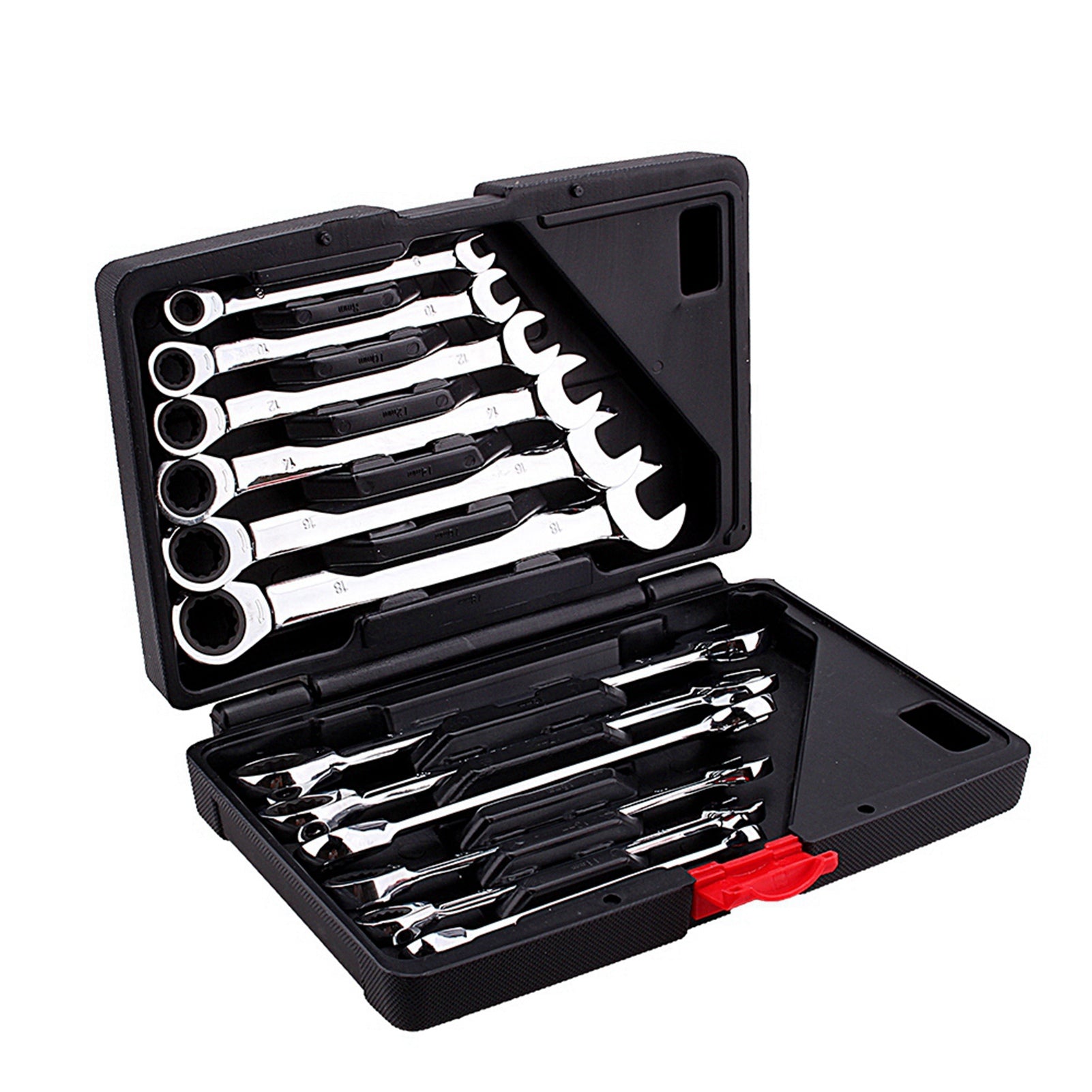 12pcs Fixed Spanners Ratchet Wrench Kit, High-Torque Hand Tool Set For Garage, Workshop & Household Repairs