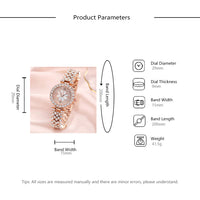 Diamond-embedded Starry Sky Flower Disk Bracelet Watch Women's Suit