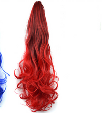 Colorful Gradient Color Clip Ponytail Wig