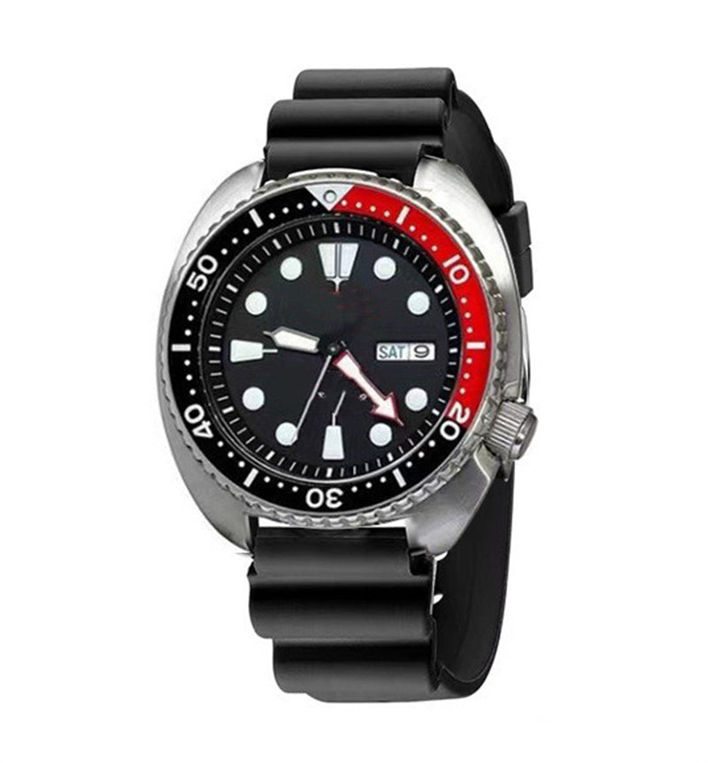 Men's Fashion Two-color Rotating Steel Band Quartz Watch