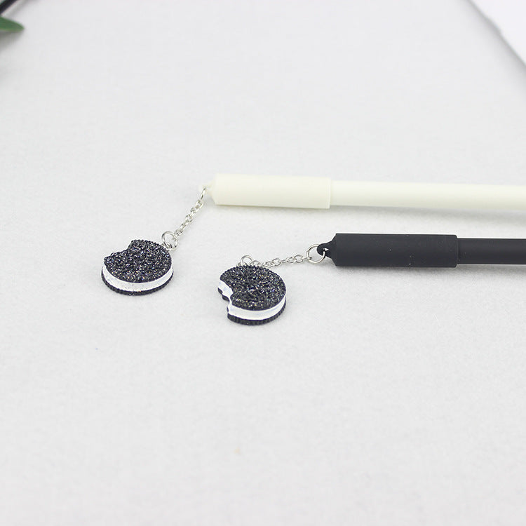 Oreo Pendant Gel Pen Student Creativity Popular Black And White