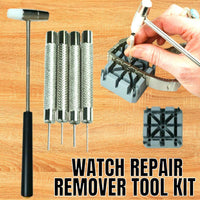 Watch Repair Band Link Remover Tool Kit - Hammer Punch Pins Watch Strap Holder