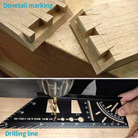 Aluminum Alloy Woodworking Square Size Measure Ruler, 3D Mitre Angle Measuring Template Tool, 45 90 Degree Carpenter's Layout Ruler Gauge Woodworking Accessories Gifts for Men Dad Father Husband - FoxMart™️ - CDIYTOOL