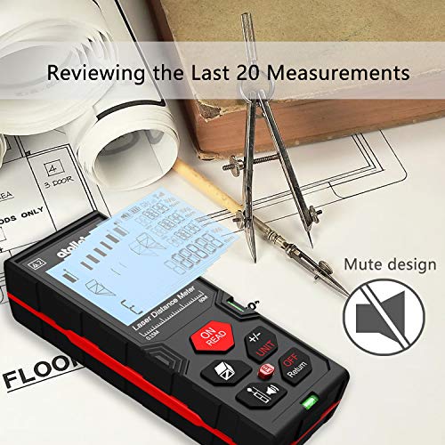 atolla Laser Measure Device, Laser Distance Meter up to 60m / ± 2mm Digital Measure Tool Range Finder with Bubble Level and Large LCD Backlit and Waterproof IP54 - FoxMart™️ - ATOLLA