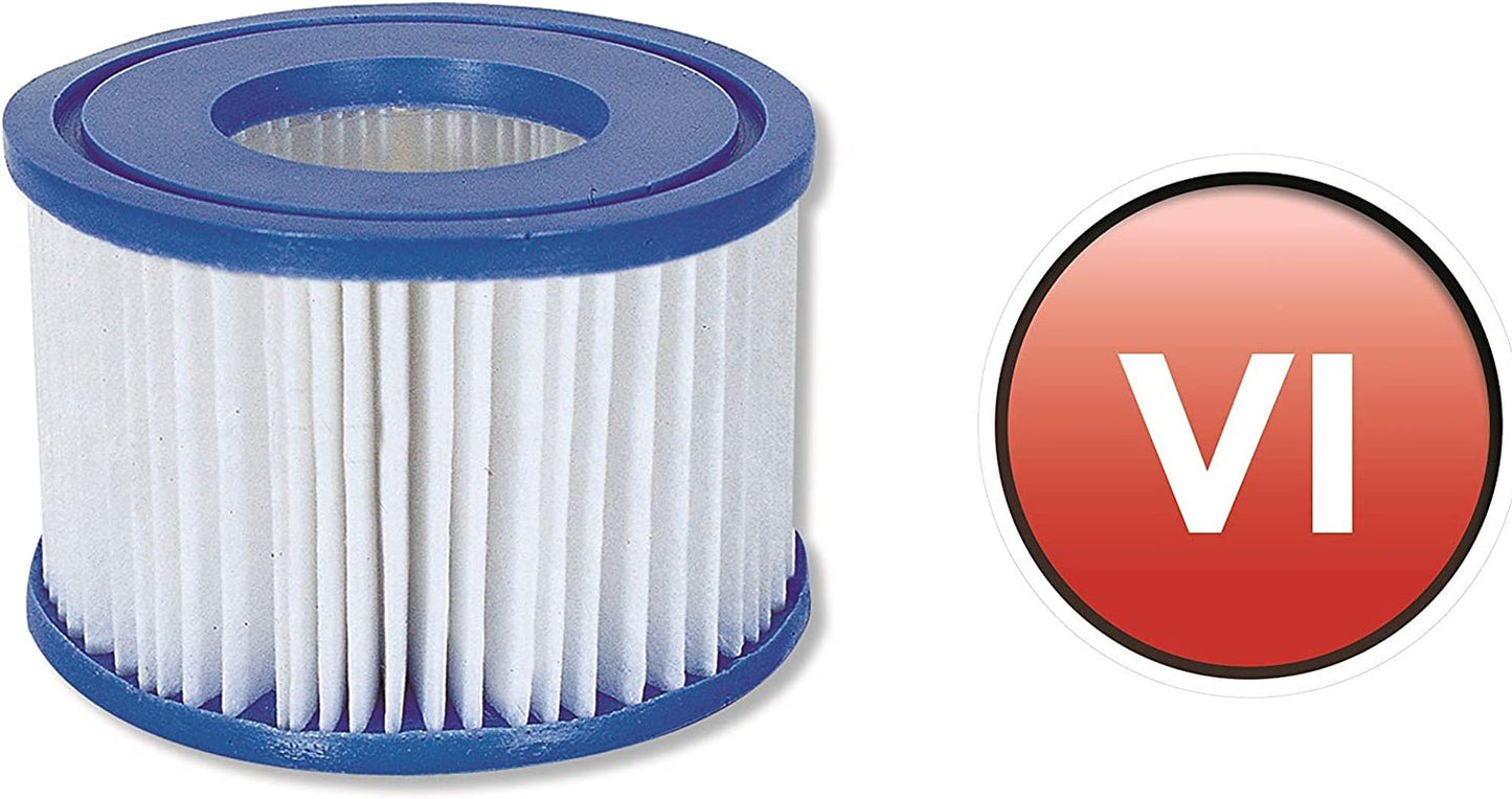 Bestway Lay-Z-Spa Hot Tub Filter Cartridge VI for All Lay-Z-Spa Models - 6 X Twin Pack (12 Filters) - FoxMart™️ - FoxMart™️