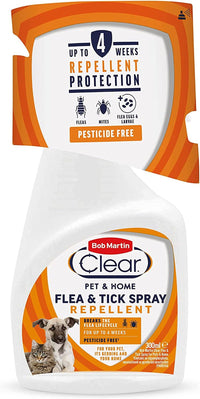 Clear | Flea Spray for Cats, Dogs and Home | Controls Flea and Tick Infestations in the Household (300 Ml) - FoxMart™️ - Bob Martin