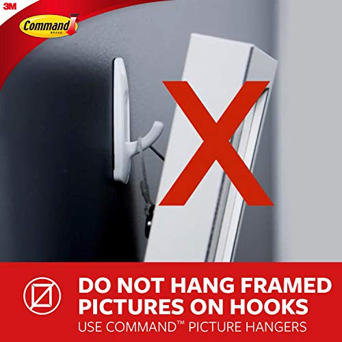 Command Wire Toggle Medium Hook, Pack of 6 Hooks and 8 Adhesive Strips, Transparent - Damage Free Hanging - Holds up to 900g - FoxMart™️ - Command