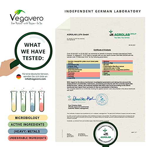 D-Mannose 2000mg Vegavero® | with Zinc | No Additives | Lab-Tested | Cystitis Relief and Urinary Infections | 120 Capsules | Vegan - FoxMart™️ - Vegavero