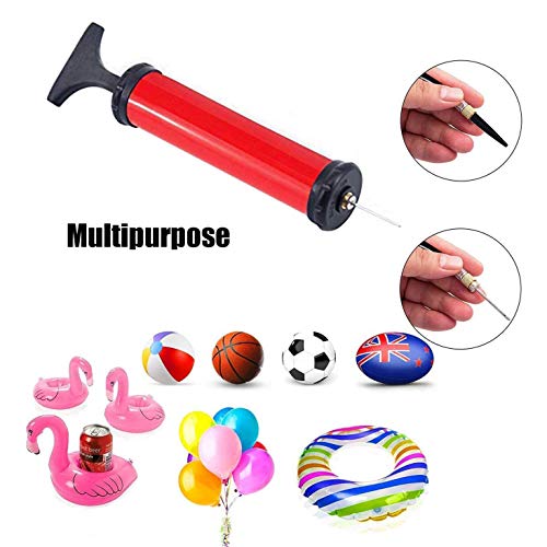 DDUO Portable Ball Pump,Air Pump Inflator Kit with Needle,Nozzle, Extension Hose Hand Pumps for Basketball Football Volleyball Water Polo Rugby Exercise Sports Ball Balloon Swim Inflatables - FoxMart™️ - DDUO
