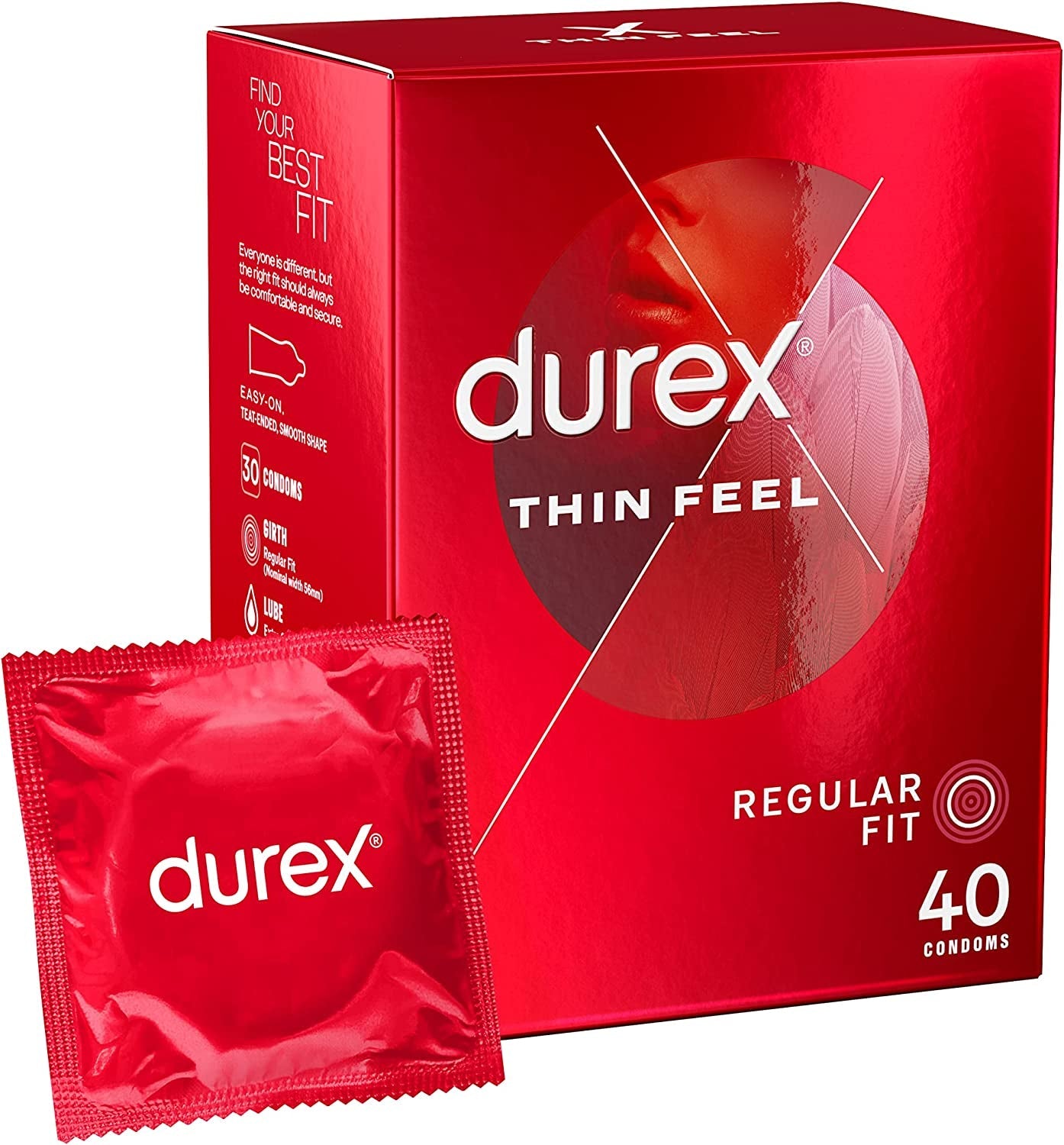 Durex Thin Feel Condoms for Sensitivity, Pack of 40 (Packaging May Vary) - FoxMart™️ - Reckitt