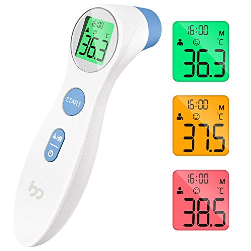 Femometer Forehead Thermometer for Adults Kids, Non Contact Infrared Thermometer, Digital Baby Thermometers Body Temperature Thermometer (White) - FoxMart™️ - femometer
