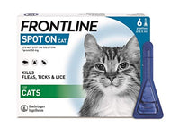 FRONTLINE Spot On Flea & Tick Treatment for Cats - 6 Pipettes - FoxMart™️ - FRONTLINE