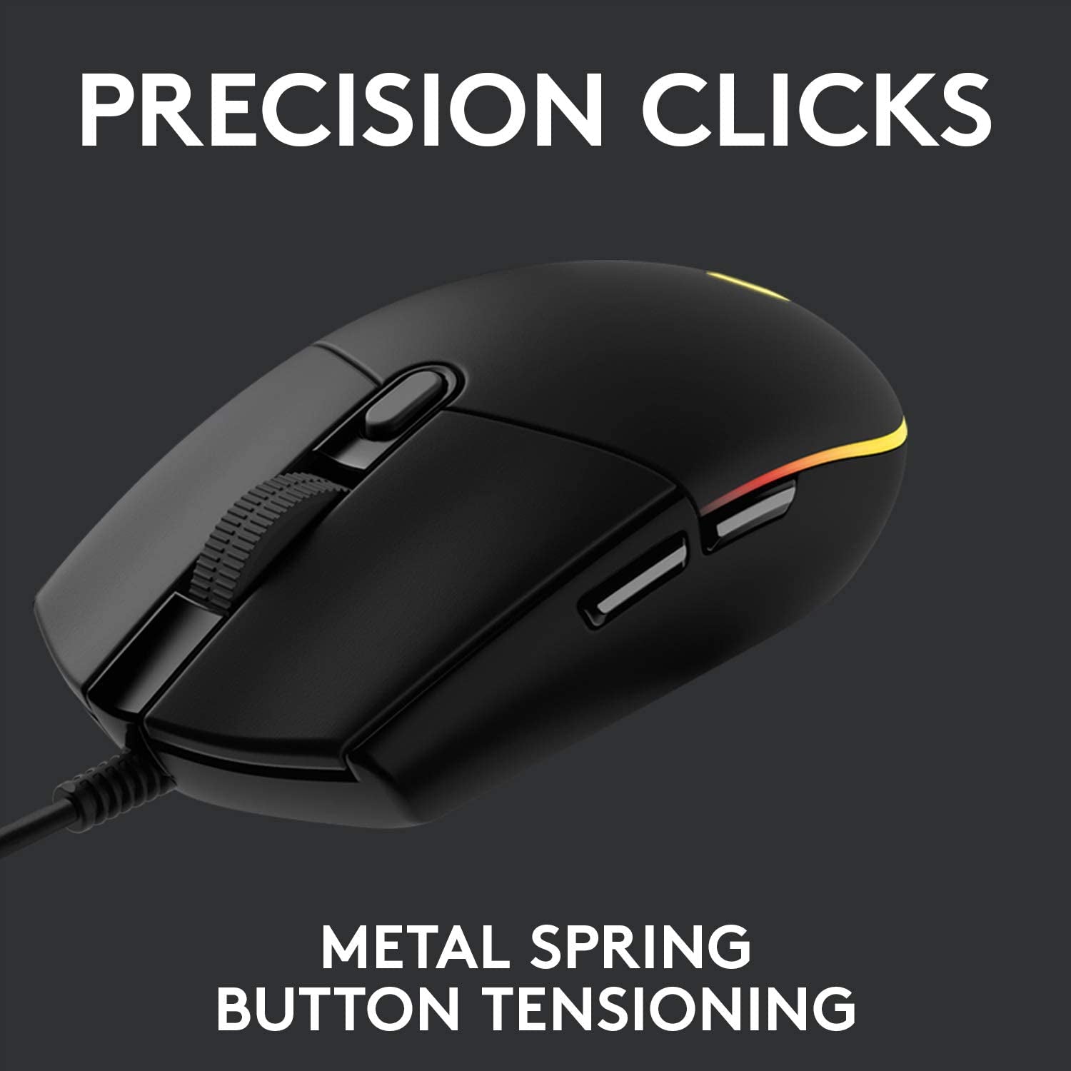 G203 LIGHTSYNC Gaming Mouse with Customizable RGB Lighting, 6 Programmable Buttons, Gaming Grade Sensor, 8K DPI Tracking, Lightweight - Black - FoxMart™️ - FoxMart™️