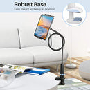 Gooseneck Tablet Holder Stand for Bed: Tryone Adjustable Flexible Arm Tablets Mount Clamp on Table Compatible with iPad Air Mini | Galaxy Tabs | Kindle Fire | Switch or Other 4.7 -10.5