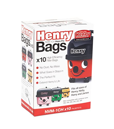 Henry NVM-1CH/907075 HepaFlo Vacuum Bags, Pack of 10 - FoxMart™️ - Henry