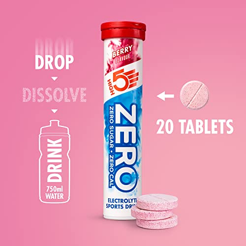 HIGH5 Zero Electrolyte Hydration Tablets Added Vitamin C (Berry , 20 Count (Pack of 1)) - FoxMart™️ - HIGH5