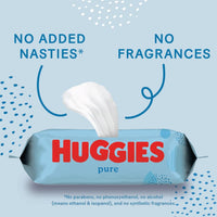 Huggies Pure, Baby Wipes, 18 Packs (1008 Wipes Total) - 99 Percent Pure Water Wipes - Fragrance Free for Gentle Cleaning and Protection - Natural Wet Wipes - FoxMart™️ - Kimberly-Clark