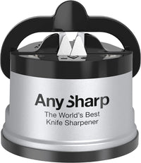 Knife Sharpener with Powergrip, Silver, One Size - FoxMart™️ - FoxMart™️