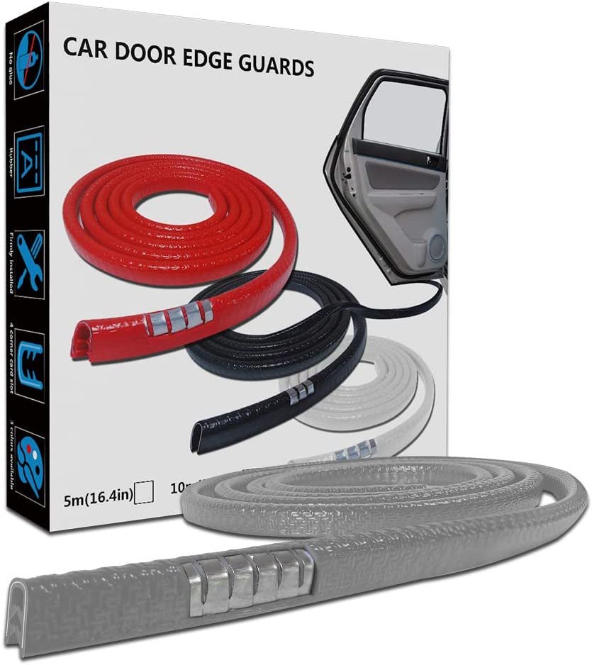 LEADTOPS Car Door Edge Guards, 16.4FT 5M U Shape Moulding Rubber Edge Trim Car Door Protector Guard,Light Grey - FoxMart™️ - Shen Zhen Lv Tuo Si Technology Co., Ltd