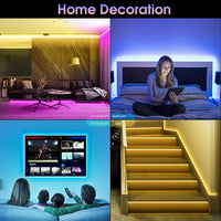 LED Strip Light 20M (2 Rolls of 10M) Ultra Long Music Sync RGB Colour Changing Led Lights for Bedroom with Bluetooth App & Remote Flexible Lighting for Home Room Kitchen Ceiling Decoration - FoxMart™️ - FGRYB