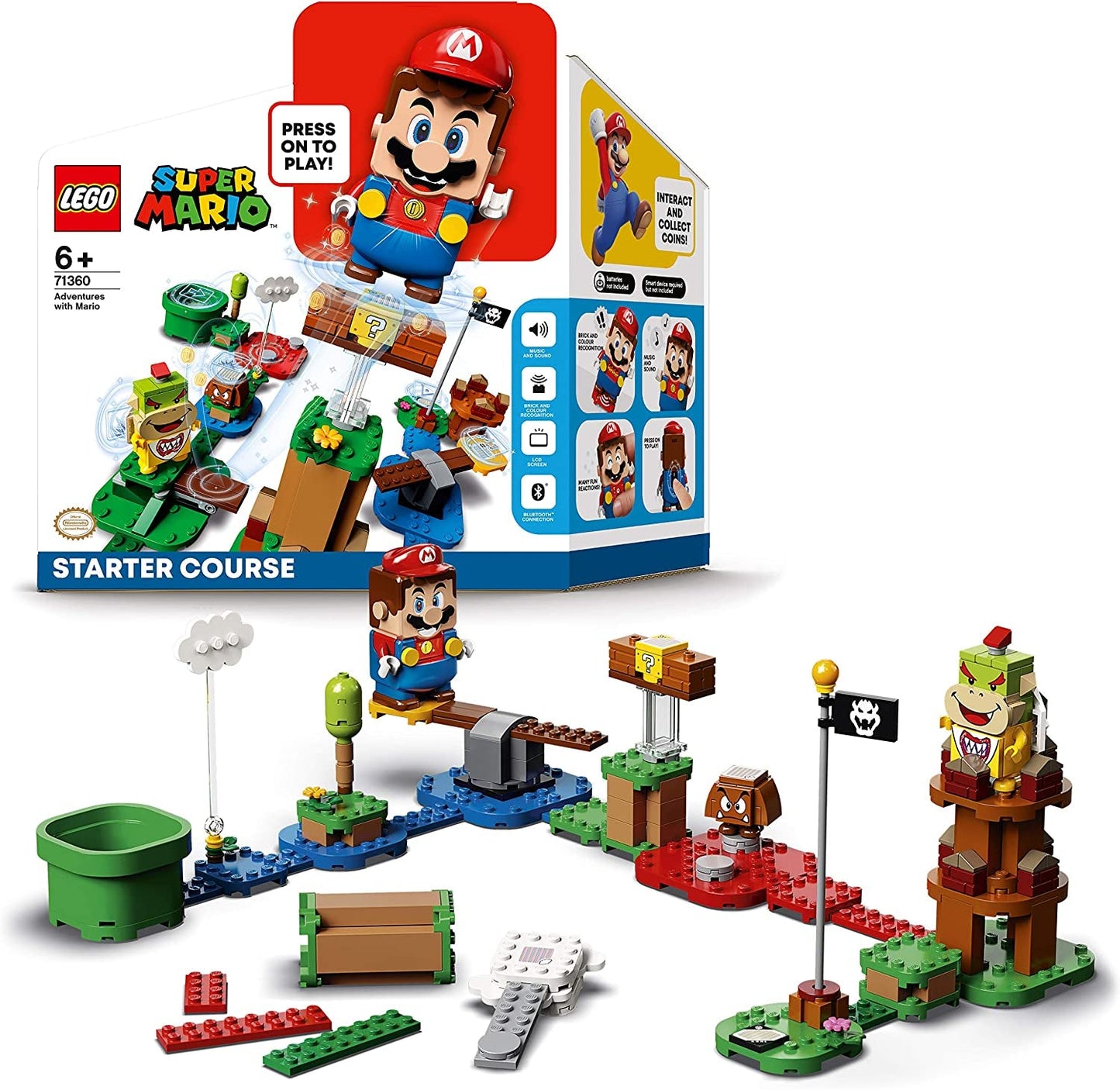LEGO 71360 Super Mario Adventures Starter Course Set, Buildable Toy Game, Collectible Gifts for Kids, Boys & Girls 6 plus Year Old with Interactive Figure - FoxMart™️ - 6 years and up