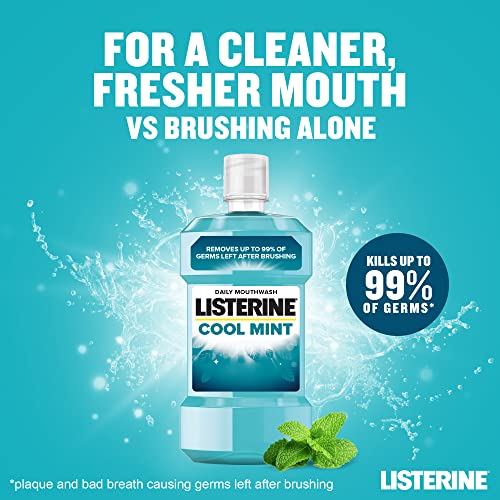 Listerine Cool Mint Mouthwash, 6X 500ml, Blue - FoxMart™️ - Listerine