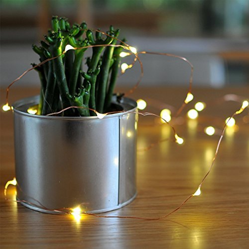 Makion Led String Lights 100 LEDs Decorative Fairy Battery Powered String Lights, Copper Wire Light for Bedroom,Wedding(33ft/10m Warm White) - FoxMart™️ - Makion