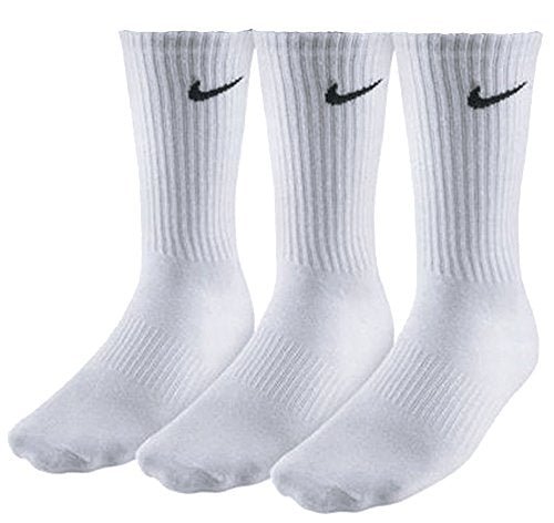 Mens NIKE 3 pair pack white cotton cushioned sport socks, Shoe 8-11, White - FoxMart™️ - NIKE