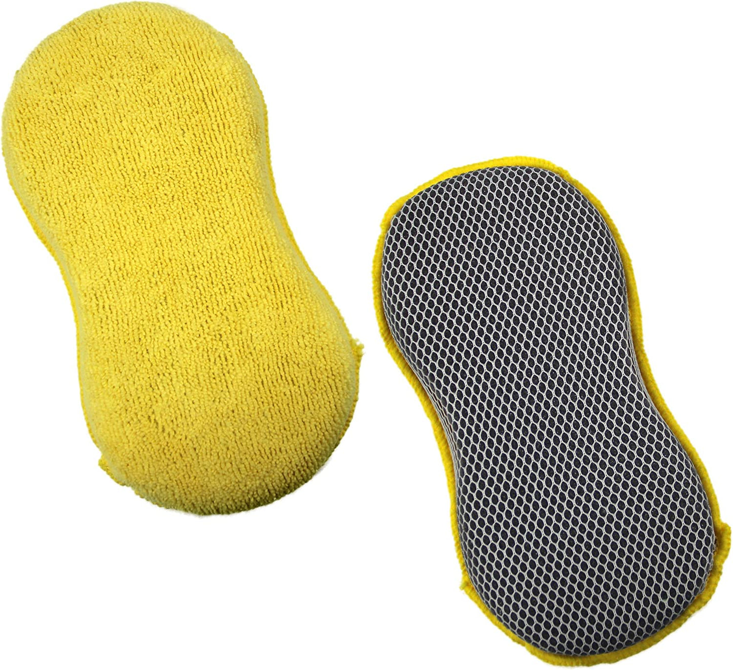Microfibre Scratch Free Car Wash Detailing Exterior Interior Sponge Set, 3 Pack (Blue, Green, Yellow) - FoxMart™️ - POLYTE