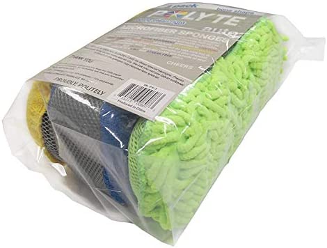 Microfibre Scratch Free Car Wash Detailing Exterior Interior Sponge Set, 3 Pack (Blue, Green, Yellow) - FoxMart™️ - POLYTE