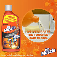 Mr Muscle Drain Unblocker, Sink & Drain Cleaner, Heavy Duty Drain Gel, 2 x 500 ml - FoxMart™️ - Mr Muscle