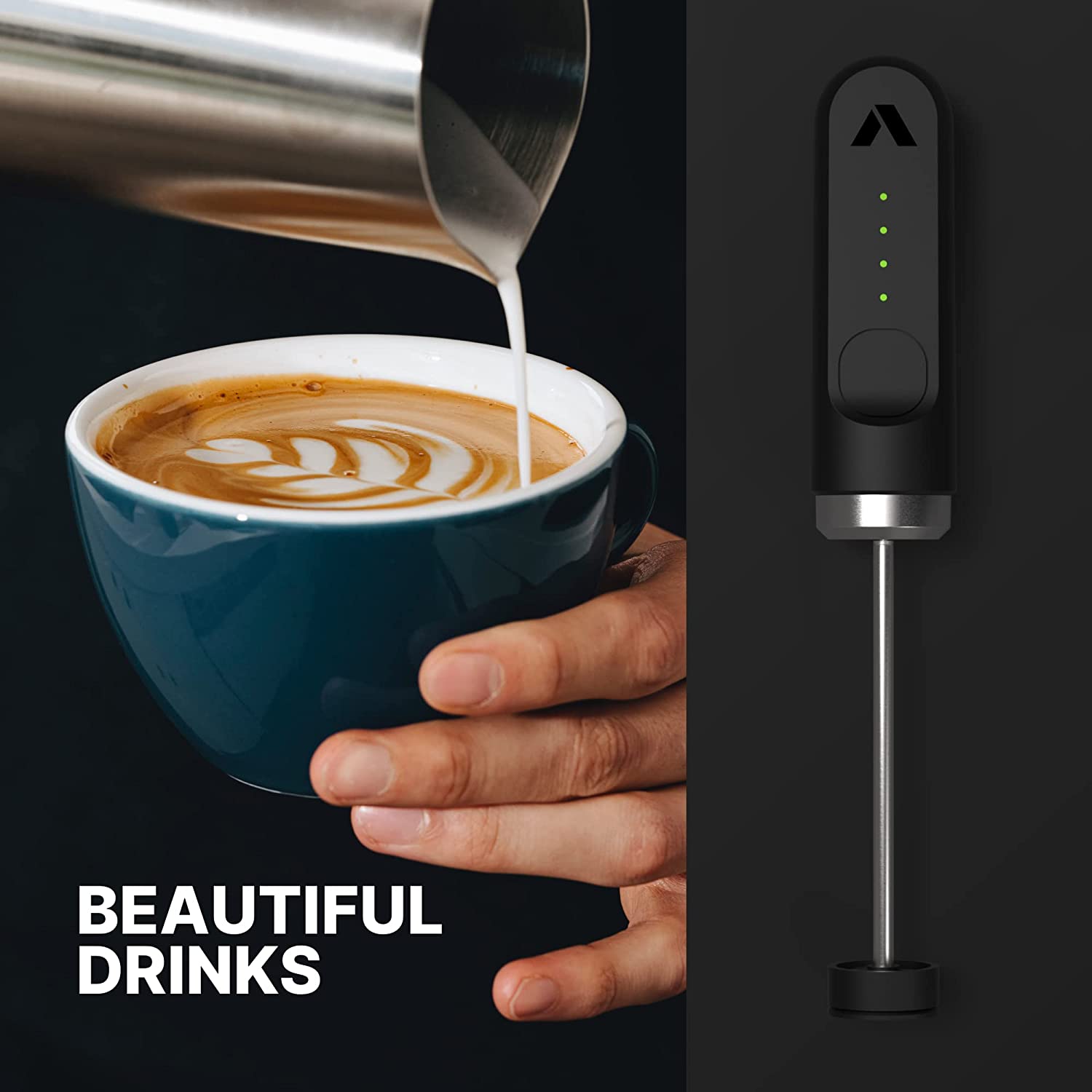 Nanofoamer Lithium Handheld Milk Foamer | Make Premium Barista-Style Coffee Drinks at Home | Rechargeable Foamer for Cappuccino, Latte, Hot Chocolates and More - FoxMart™️ - Subminimal