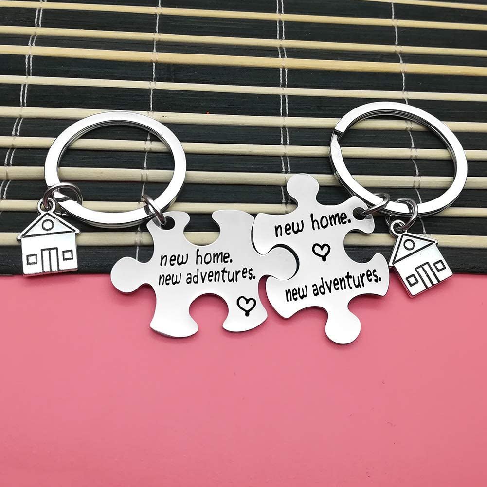 New Home Keyring Set Housewarming Gifts for New Homeowner New House Keyring Moving in Keyring First Home Gifts for Couples Friends Family New Home Owners - FoxMart™️ - Huwujiu