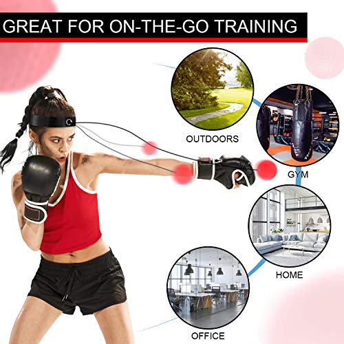 Boxing Reflex Ball,Training Ball with Headband Boxing Equipment for Kids &  NEW.