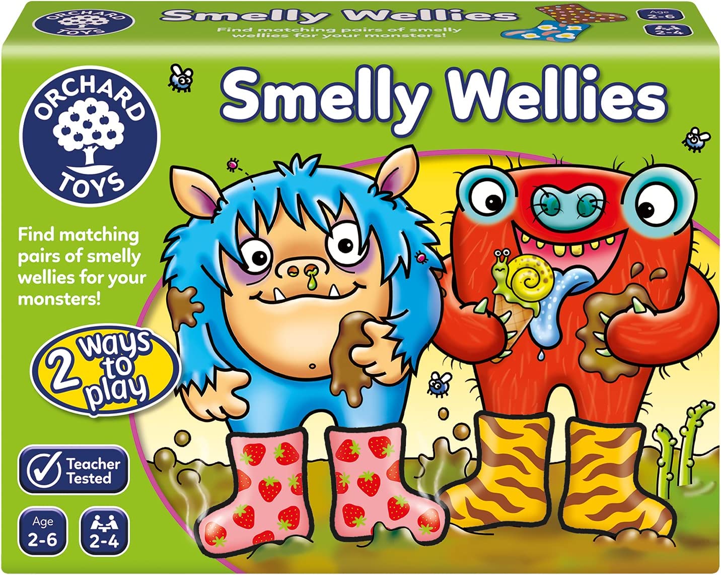 Orchard Toys Smelly Wellies Game, Educational Game for Children Aged 2-6, First Matching Game, Develops Matching & Memory Skills, Two Ways to Play - FoxMart™️ - 24 months - 6 years