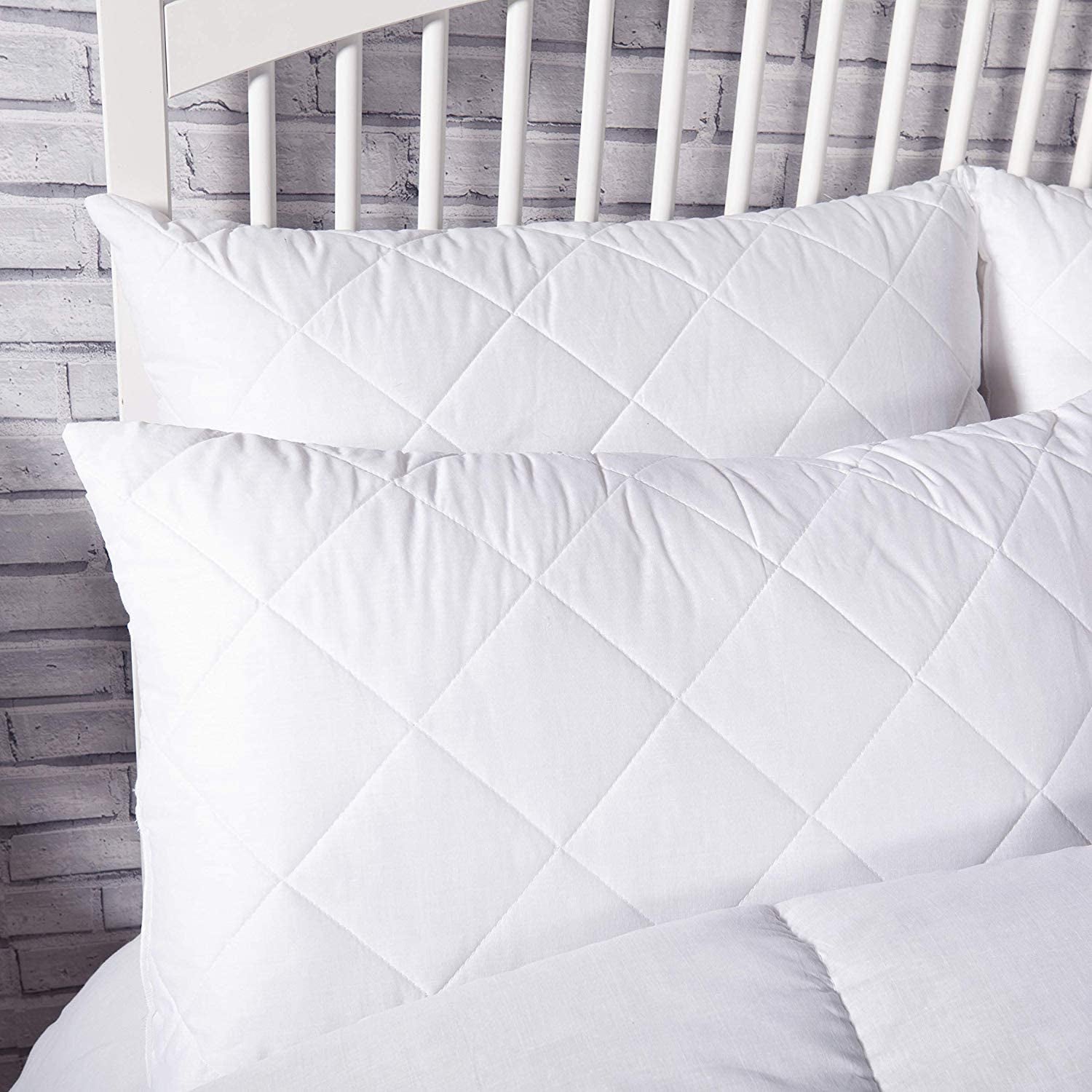 Pillows 2 Pack Hotel Quality with Quilted Cover- Premium Filled Pillows for Stomach, Back and Side Sleeper Pillow, down Alternative Bed Pillow-Soft Hollow-Fiber Hotel Pillows - FoxMart™️ - FoxMart™️